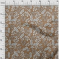 thumbnail image 3 of oneOone Cotton Jersey Brown Fabric Tropical Line Drawing Leaf Fabric For Sewing Printed Craft Fabric By The Yard 58 Inch Wide, 3 of 5