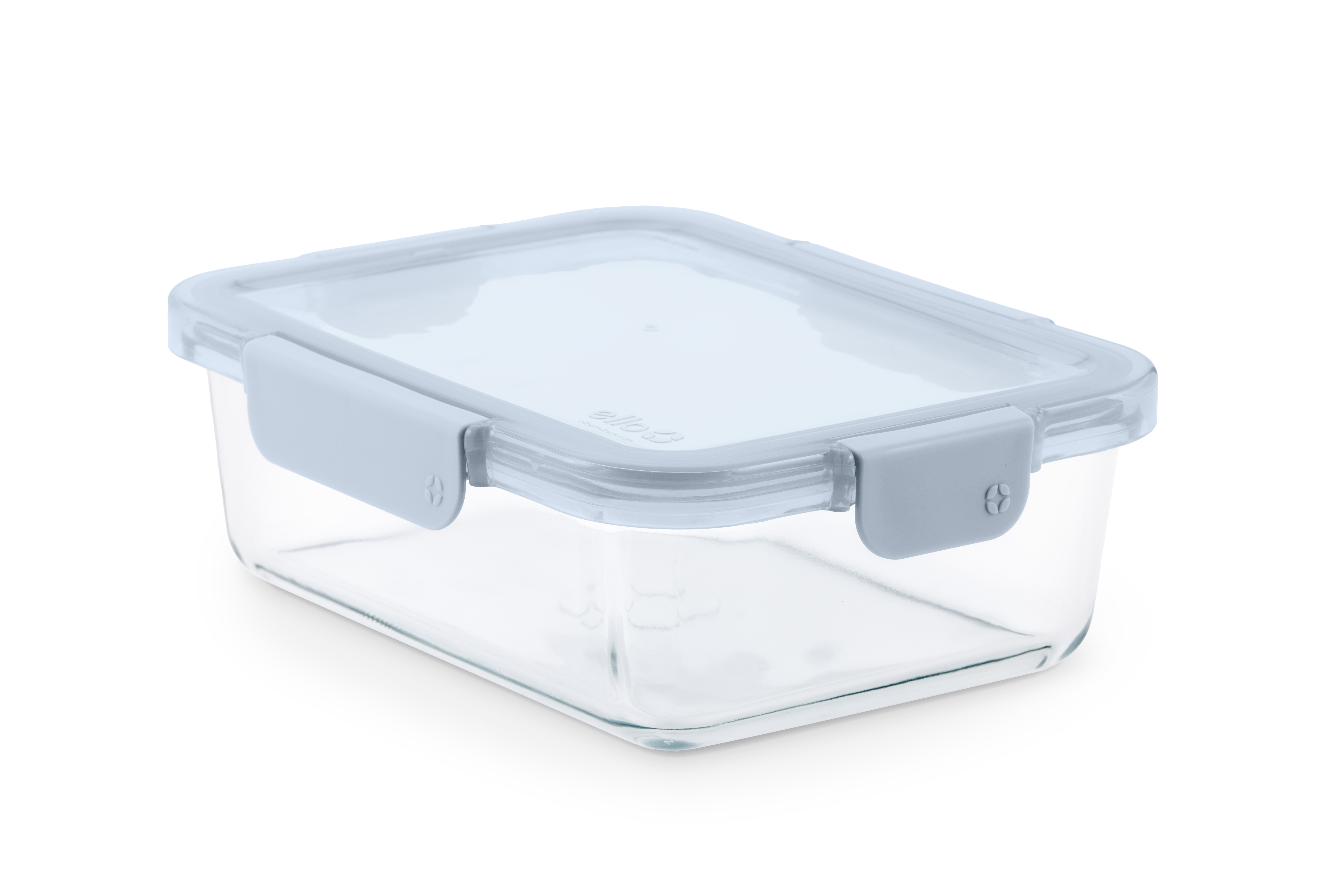 Ello Color Lock 5-Cup Glass Food Storage Container, Blue photo 6