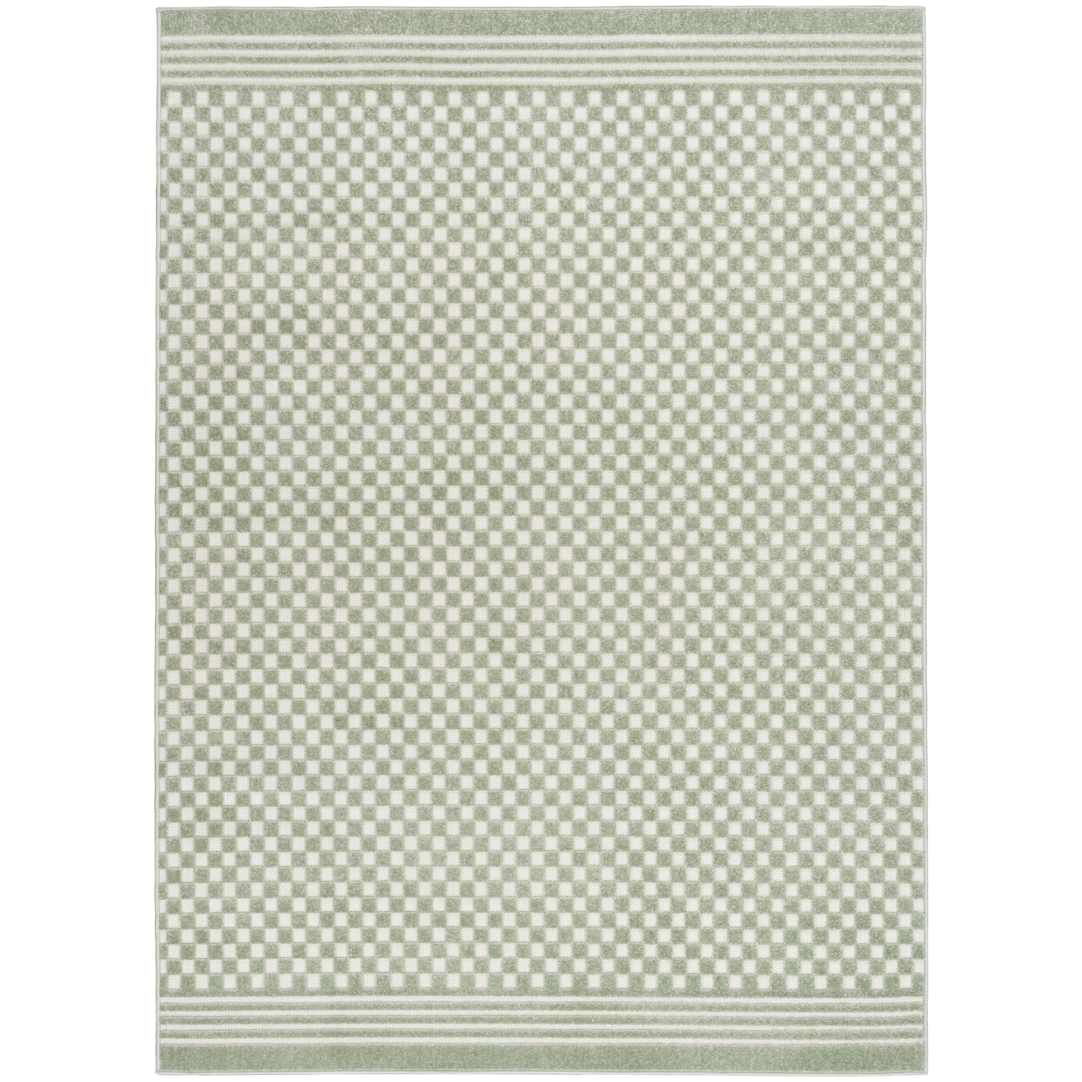 Nourison Care Free 3'11" x 5'11" Green Modern Indoor Rug