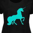 thumbnail image 4 of Inktastic Aqua Unicorn Women's Plus Size T-Shirt, 4 of 5