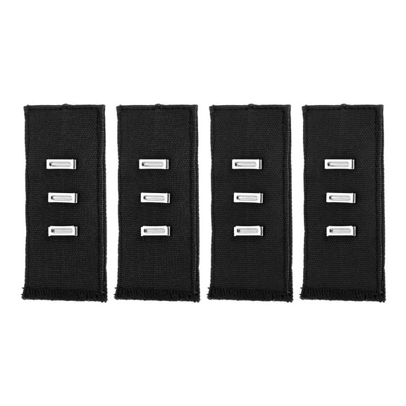 4Pcs Hook Extenders for Pants, Jeans Extenders (Black, 3.2x1.4inch)