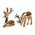 thumbnail image 5 of Tovaris Christmas Reindeer Figurine Set, Christmas Decoration Electroplated Deer Statue with Standing and Lying Poses, Tabletop Ornament, For Home Table Gift, 5 of 7