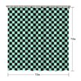 thumbnail image 5 of Black and Mint Green Checkerboard Pattern Shower Curtain 72"x72" ,Bathroom Decorative Shower Curtains Set with 12 Hooks,Modern Waterproof Washable Shower Curtain, 5 of 6