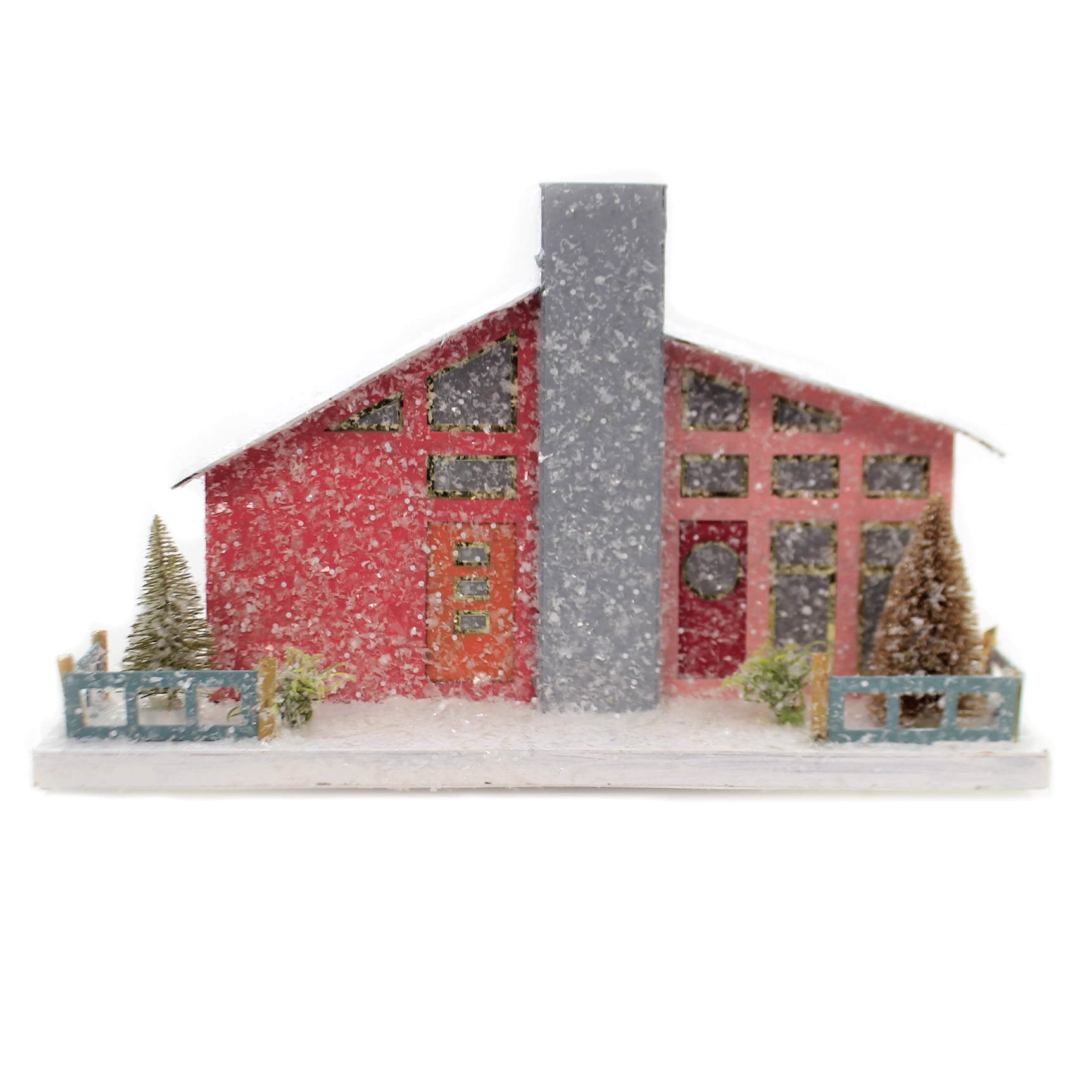 Cody Foster PINK MID CENTURY HOUSE Mcm Christmas Light Up 1950 Hou263