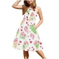 thumbnail image 2 of LOVZFMLL Robe d'Été Sans Manches Imprimée Décontractée et Mignonne pour Filles, 2 of 8