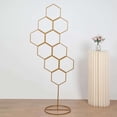 thumbnail image 6 of Efavormart 6ft Gold Metal Honeycomb Floor Standing Balloon Display Arch, Wedding Flower Frame Backdrop Stand, 6 of 11