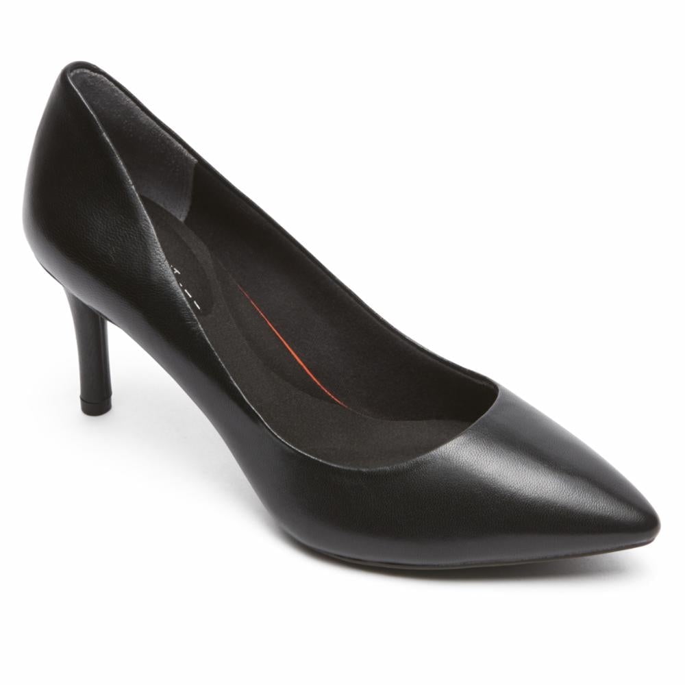 Rockport Women TOTAL MOTION 75mmPTH PLAIN PUMP BLACK/LEATHER SHOE