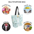 thumbnail image 7 of FORMRS Womens Canvas Tote Bag with Zipper Inner Pocket Shoulder Handbag, Floral Easter, 7 of 7