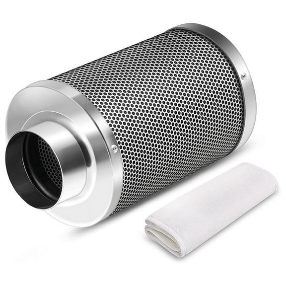 4 Inch Air Carbon Filter Odor Control, Reversible Flange, Pre-Filter Included, Smelliness Scrubber for Grow Tent Rooms