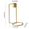 thumbnail image 3 of HengDidi 15x11cm Elegant Simple Modern Iron Metal Candlestick Nordic Candle Holders Simple Crafts Candle Holder for Dinner Party Wedding Decor Accessories Home Decor Gold, 3 of 6
