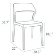 thumbnail image 5 of 32.75" Yellow Solid Patio Dining Chair, 5 of 8