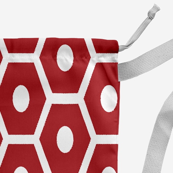 Simply Daisy Geometric 28 x 36 inch Coral Laundry Bag