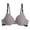 Grey, variant on Women's Front Side Buckle Lace Edge Without Steel Ring Movement Seamless Gathering Adjustment Yoga Sleep Large Bra Bras Strapless for Women, Size XL