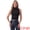 Black, variant on Women's Summer Mock Neck Ruched Semi Sheer Y2K Tank Tops XL Purple