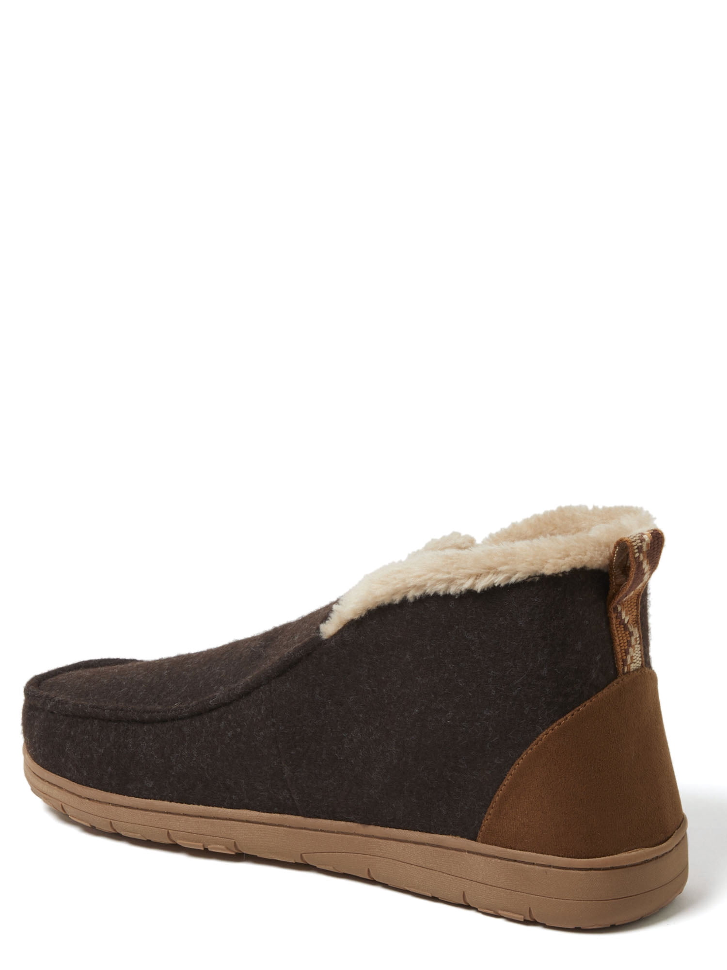 Dearfoams Cozy Comfort Men's Felt Moc Toe Boot Slippers