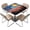 American Flag Oil Painting, variant on Green Plaid Square Fitted Tablecloth 34 x 34 Inch Wipeable Card Table Cover with Elastic Edge for Indoor Kitchen Dining and Outdoor Patio Square Table Cloths