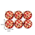 thumbnail image 4 of Aurorax Shatterproof Christmas Ball Ornaments,6 Pack Christmas Tree Ornaments Balls Sets,Golden Floral Red Plastic Hanging Holiday Party Home Decor Indoor Outdoor, 4 of 7