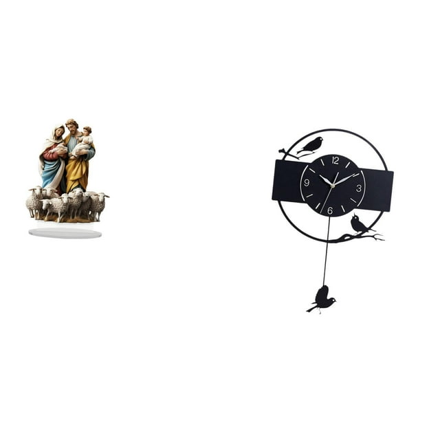 Decoración de escritorio de acrílico y reloj de pared con diseño de pájaro, fusión para un adorno único de mesa y colgante, regalo de arte minimalista
