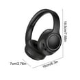 thumbnail image 3 of Wireless Bluetooth Headphones,Intelligent Noise Reduction, Built-in Microphone for iPhone, iPad, Low Latency,High Battery,Head Mounted Wired and Wireless Double Mode Foldable Soft Headband,Black, 3 of 6