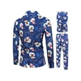 thumbnail image 2 of Franhais 3Pcs Men Christmas Suit Sets Funny Long Sleeve Single Breasted Jacket Blazer with Vest Pants Set Party Outfit, 2 of 9