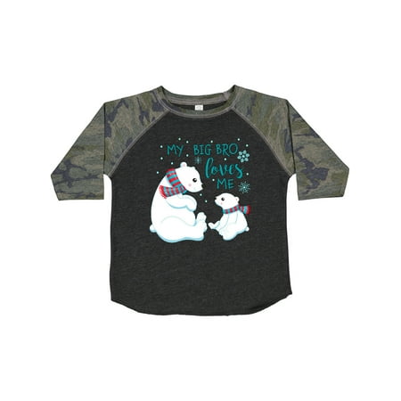 

Inktastic My Big Bro Loves Me- Cute Polar Bears Gift Toddler Boy or Toddler Girl T-Shirt