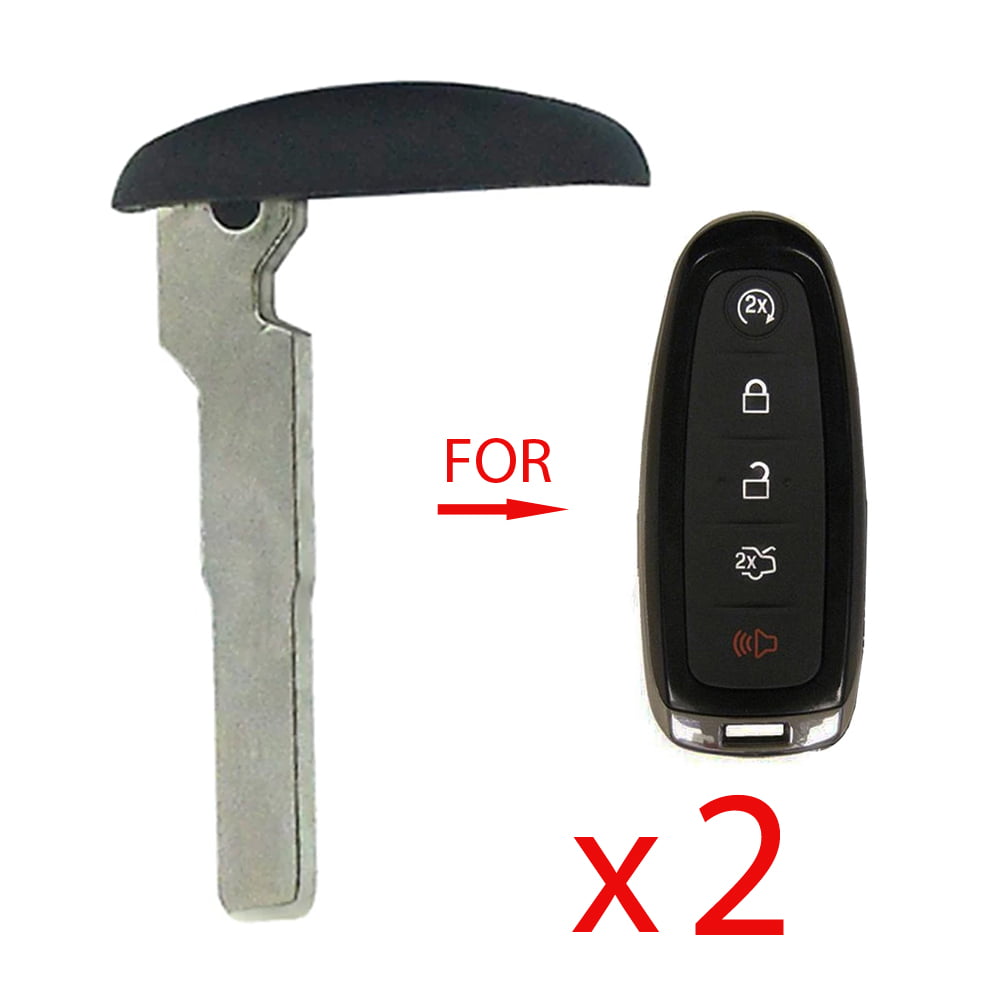 2 Pack New Smart Key Remote Emergency Uncut Blank Blade Replacement for GM 