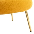 thumbnail image 5 of Modern Accent Chair, Single Leisure Sofa Chair for Adults, Upholstered Accent Living Room Chair with Rose Golden Metal Legs for Living Room Bedroom, Tufted Chair for Reading or Lounging, Mustard, 5 of 7