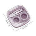 thumbnail image 3 of Unique Bargains 1 Set Contact Lens Case Integrated Square Lens Storage Case Purple, 3 of 5
