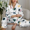 thumbnail image 6 of Lsque Turtles And Corals Pattern Long Sleeve Pajama Set for Women - Soft 2-Piece Sleepwear and Loungewear Set with Pockets, Comfy Nightwear-X-Large, 6 of 7