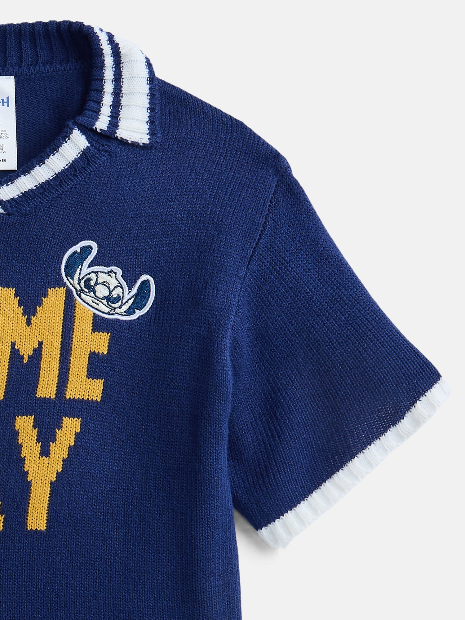 Stitch Girls Game Day Short Sleeve Sweater, Sizes 4-16
