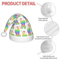 thumbnail image 4 of Balery Rainbow Llama Pattern Santa Hat Christmas Hat Funny Christmas Hat Christmas Knitted Beanie Hat For Kids, 4 of 6