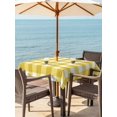 thumbnail image 4 of Square Outdoor Tablecloth with Umbrella Hole Yellow Gradient Outside Table Cloth Waterproof Patio Table Cover Farm Plaid Buffalo Checkered Gingham Zipper Tablecloths for Picnic Camping 54x54 Inch, 4 of 8