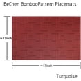 thumbnail image 2 of Plastic Placemats,Non Slip Washable Placemats for Dining Table Wipe Clean Table Mats Set of 6(Burgundy Red), 2 of 6