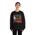 thumbnail image 3 of Happy Hallothanksmas Halloween Thanksgiving Christmas Funny Sweatshirt Women's Crewneck Black Large, 3 of 4