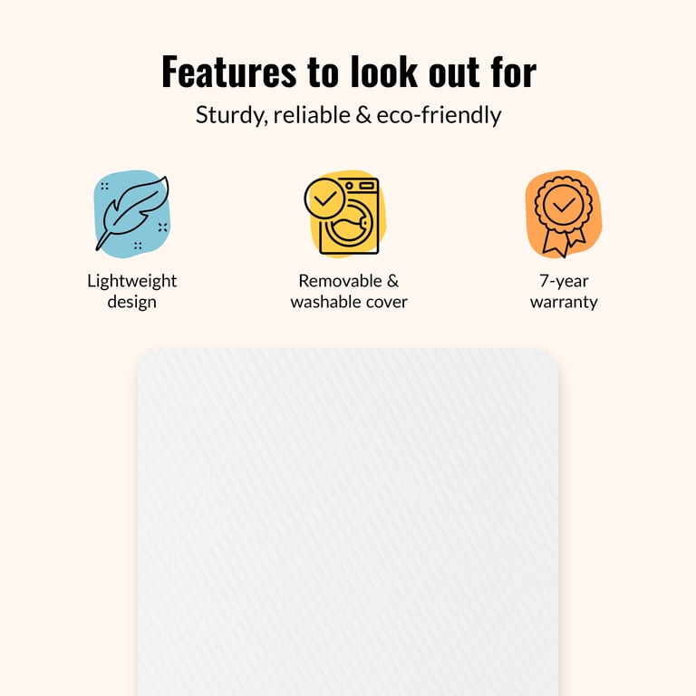 Dream On Me Baby Swan 5-Inch Crib Mattress, White photo 3