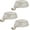 White, variant on Lulu Decor, Christmas Stocking Holders for Mantle, Hammered Finish, Low Profile Flat Set of 3 Bases, Weighs 2 lbs Strong Heavy Stocking Holders (3 pc White)