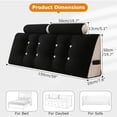 thumbnail image 2 of ANMINY headboard pillow Reading Pillow with 2 Neck Rolls | Teddy Velvet Fabric, Plump PP Cotton Fill | Side Pocket, Removable Cover | Support for Back, Neck & Lumbar, 2 of 8
