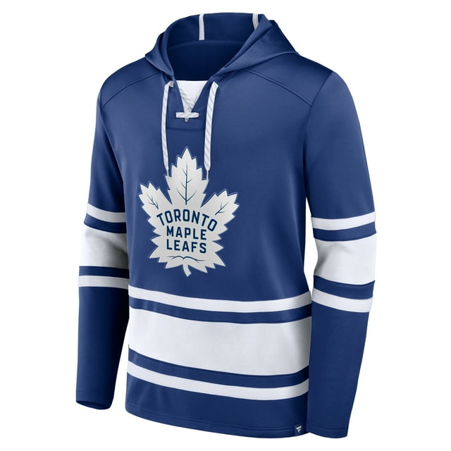 Men's Toronto Maple Leafs Puck Deep Lace-Up Pullover Hoodie - Blue