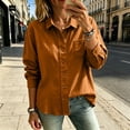 thumbnail image 6 of cocolona Button Down Blouses for Women Solid Color Long Sleeve Collared Shirts Basic Dressy Casual Fall Tops, 6 of 6