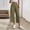#0155-Army Green, variant on Womens Wide Leg Pants, Solid Linen Blend Elastic Waist Trousers, Casual Long Bottoms with Pockets, Breathable Summer Pants Gift