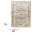 thumbnail image 4 of Livabliss Washable Rugs for Living Room, 5x7 Lillian Traditional Dark Brown Area Rug, Bedroom Dining Room Home Decor Stain Resistant Carpet (5'3" x 7'), 4 of 7