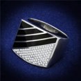 thumbnail image 1 of Alamode TS227-11 Men Rhodium 925 Sterling Silver Ring with AAA Grade CZ in Clear - Size 11, 1 of 1