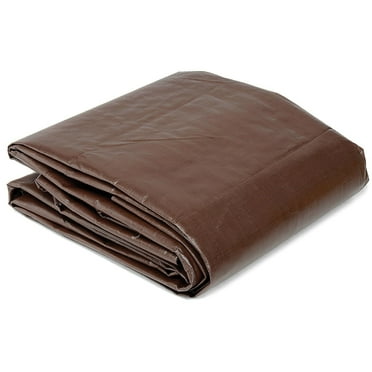 Harpster Tarps 10 ft. x 12 ft. Super Heavy Duty Brown 8 oz. Polyethylene Tarp - 16 Mil Thick