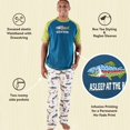 thumbnail image 3 of Lazy One - Conjunto de pijama para hombre, camisa de pijama de algod&oacute;n de manga corta y pantalones con divertidos estampados de animales, pijamas c&oacute;modos para hombres, Conjunto d, 3 of 7