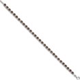 thumbnail image 2 of Sterling Silver Rhodium-Plated Smoky Quartz And Diamond Bracelet (7 X 4) Made In Thailand qx853sq, 2 of 5