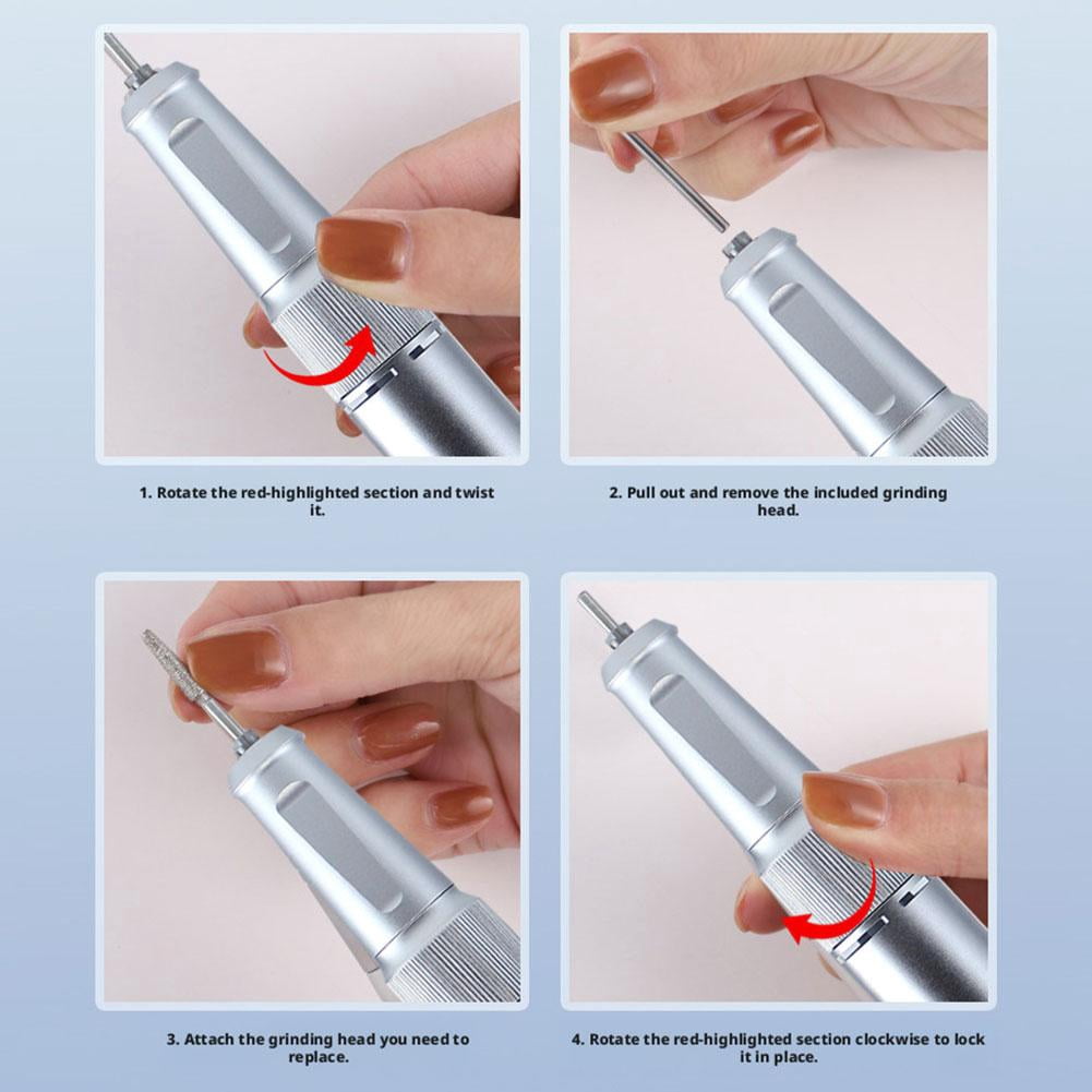 Professional Nail Drill Machine 35000 RPM with LCD Display, Portable Electric Nail File for Acrylic Gel Nails Removal Polishing and Shaping