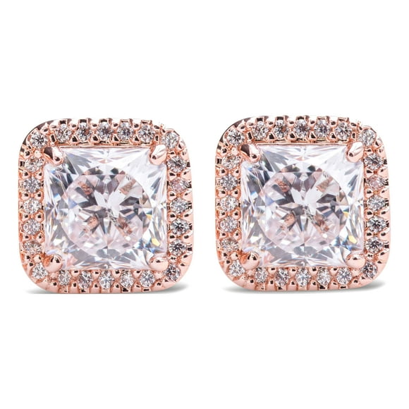 Pandora Square Sparkle Halo Stud Earrings