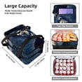 thumbnail image 3 of Leo Large Capacity Double Layered Insulated Refrigerated Lunch Bag with Two Compartments, Carry Handle - 7.1x11.4x16.1 Inches, 3 of 6