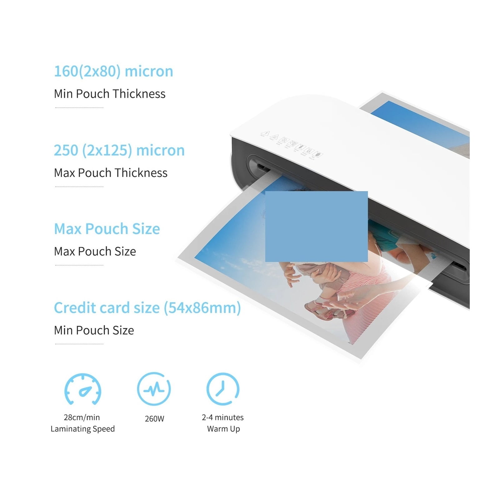 Desktop SL289 A4 Laminator Machine Set Hot and Cold Lamination Suitabe for A4/A5/A6 Laminating Pouches for Home Office School