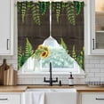 thumbnail image 6 of Spring Leaves Swag Curtains for Kitchen/Bedroom/Living Room, Pastoral Garden Botanical Brown Wooden Scalloped Curtains 63 Inch Long, Window Swag Topper Curtains Valances 2 Panels Set 36"x63", 6 of 8